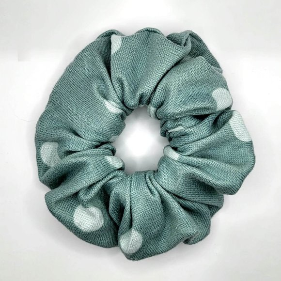 Polka Dots Wide Elastic Scrunchie Anti-Crease - Picture 1 of 2